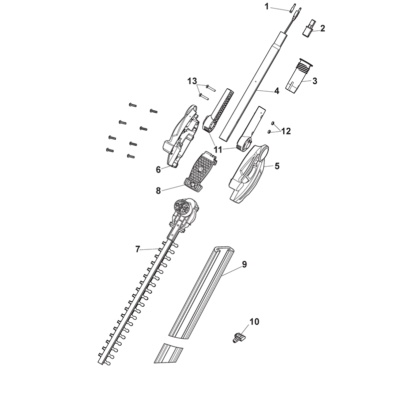 Mountfield MM 48 Li (277340003-M15 [2015-2019]) Parts Diagram, Hedge Trimmer