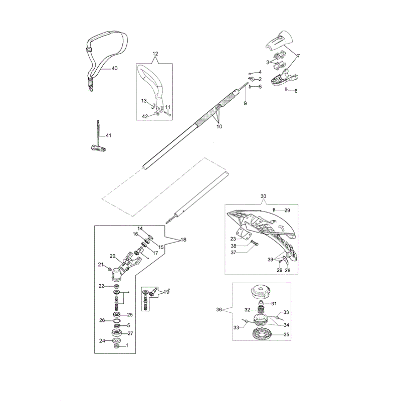 Efco Brushcutter (2011) Parts Diagram, Page 1