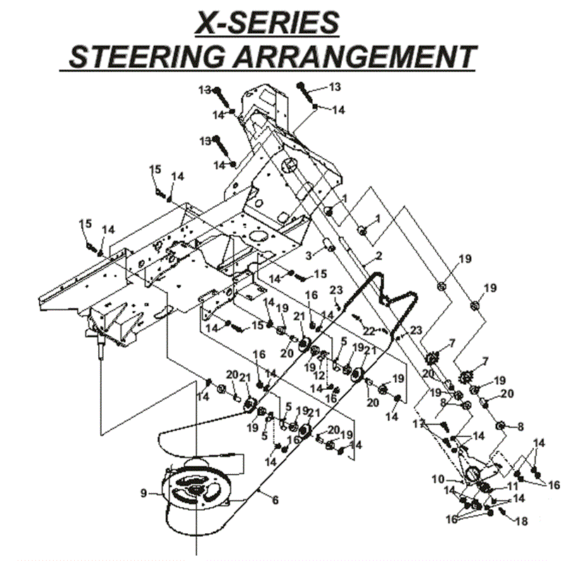 Countax X Series Rider 2008 (2008) Parts Diagram, Steering Arrangment
