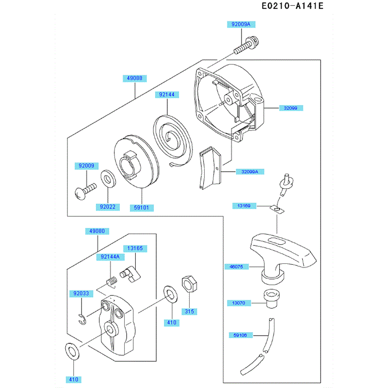 Kawasaki KRB400B (HG400A-AS51) Parts Diagram, Starter