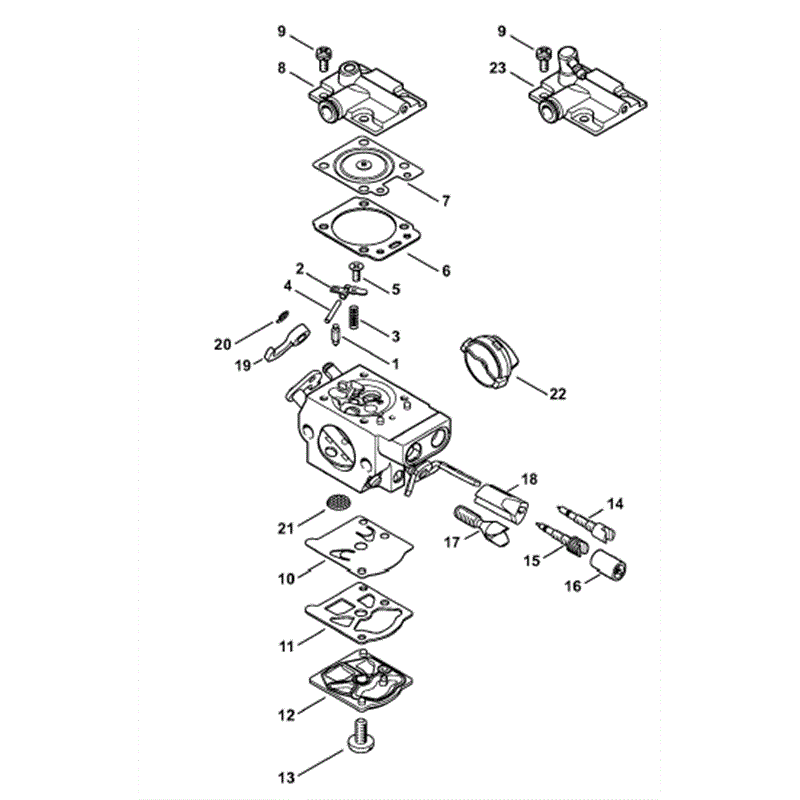 Stihl MS 251 Chainsaw (MS251) Parts Diagram, Carburetor WTF-2