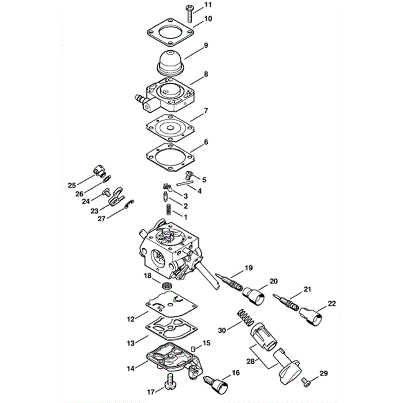 Stihl FS 70 Brushcutter  (FS70RC) Parts Diagram, Carburetor C1M-S145B