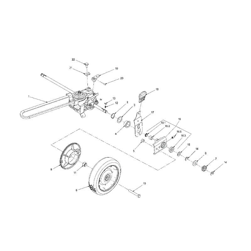 Hayter 21" Heavy Duty BBC Products (455) Parts Diagram, Rear Suspension Assembly