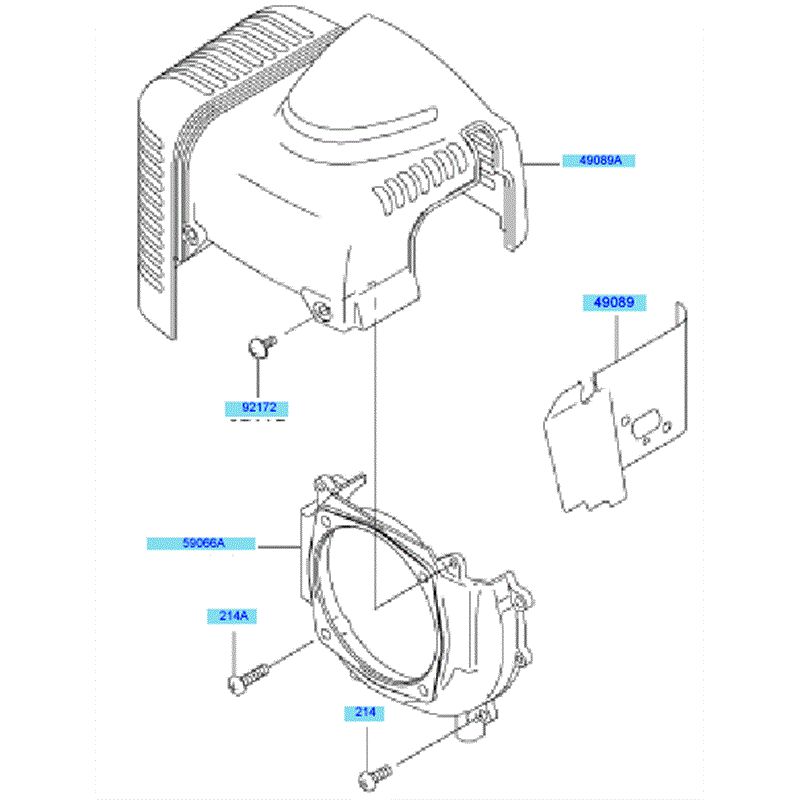 Kawasaki KBH43A (HA043G-BS50) Parts Diagram, Cooling Equipment