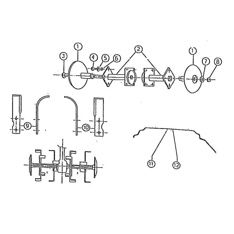 Bertolini 204 (204) Parts Diagram, Tiller