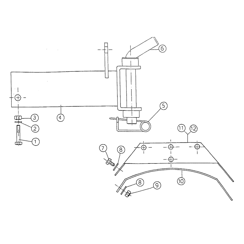 Bertolini 208 (208) Parts Diagram, Fix plate (Drag bar)