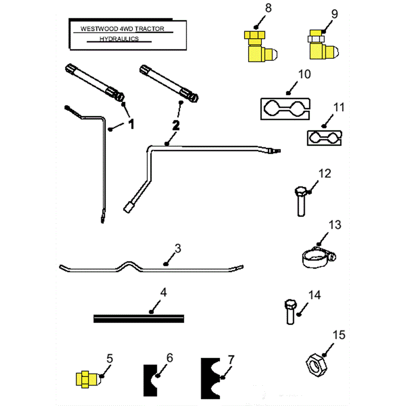 Westwood T Series 4WD B&S From 01/2008 on (2008 On) Parts Diagram, Hydraulics