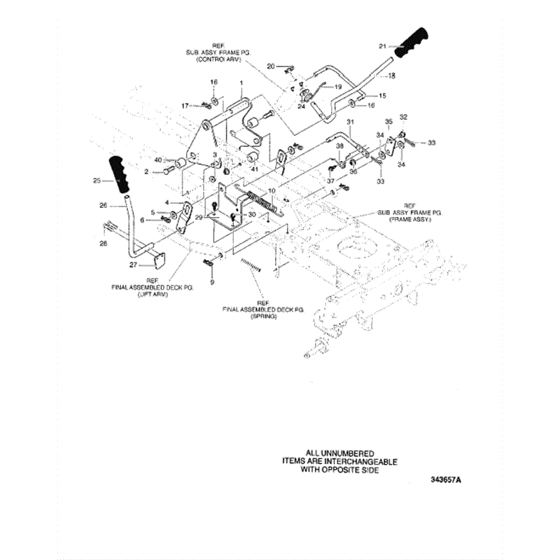 Hayter 19/40 (19-40) Parts Diagram, Mower Suspension Assy