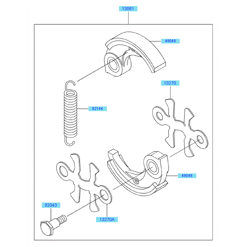 Kawasaki KBH48A  (HA048F-AS50) Parts Diagram, CLUTCH
