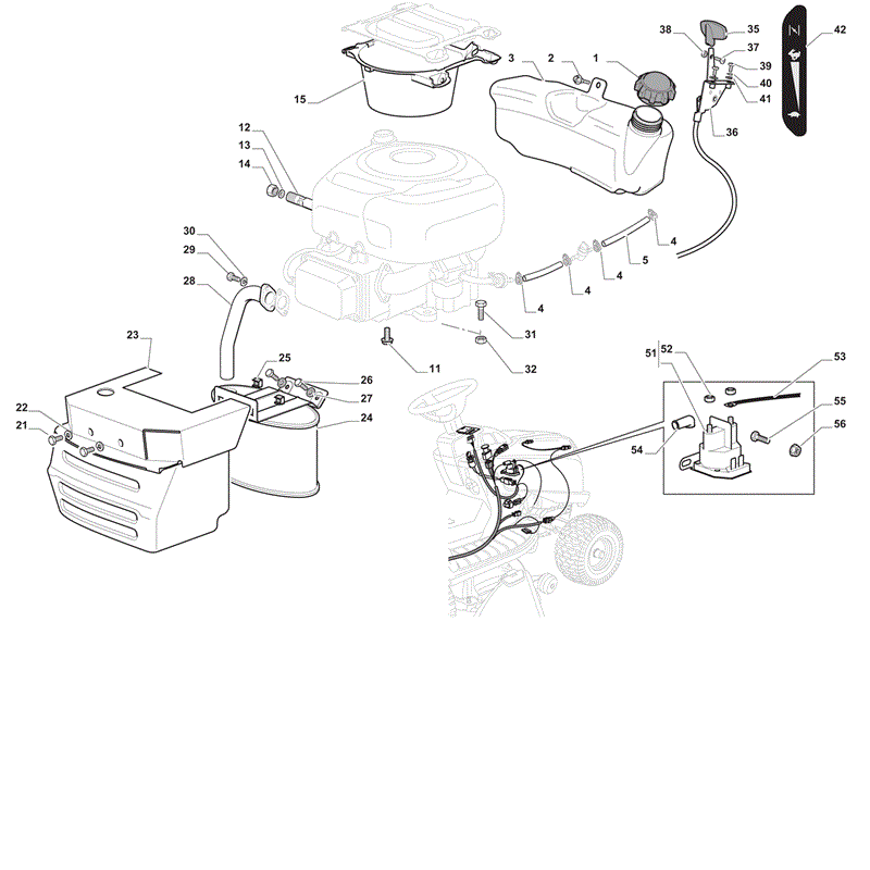 Castel / Twincut / Lawnking PDC140 (2012) Parts Diagram, Engine - B&S 12.5 hp