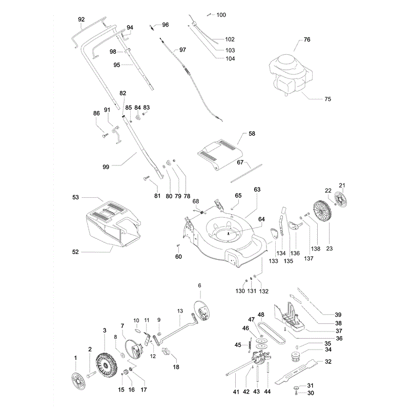 McCulloch M46-500CDW (966842201) Parts Diagram, Page 1