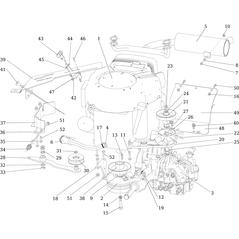 Oleo-Mac APACHE 92 4X4 EVO Cat.2020 (APACHE 92 4x4 EVO Cat.2020) Parts Diagram, Engine