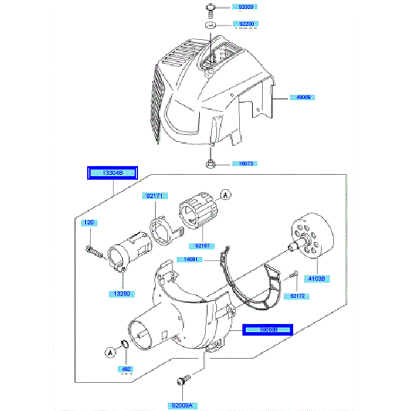 Kawasaki KEL27A (HE027A-AS50) Parts Diagram, Cooling Equipment