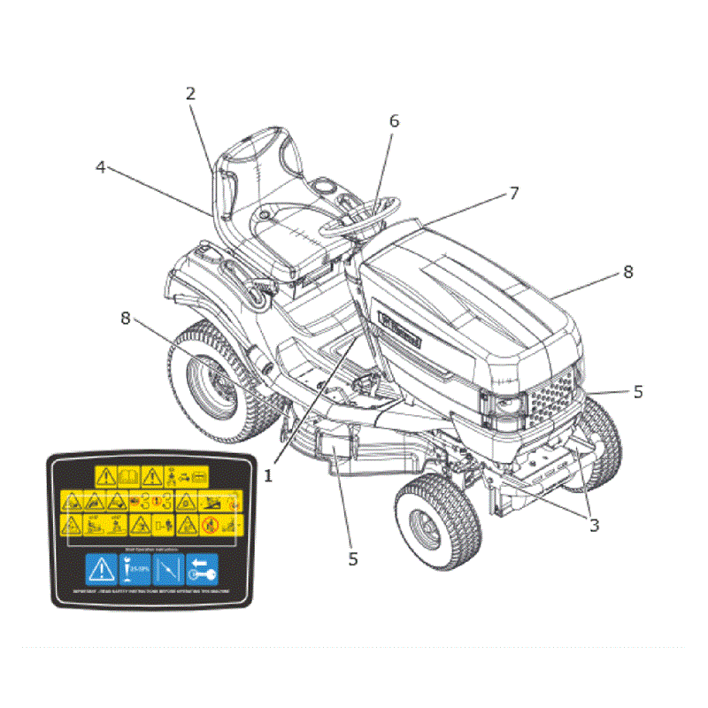 Westwood 2016 S&T Series Lawn Tractors (2016 ) Parts Diagram, SAFTY DECALS