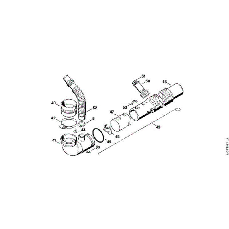 Stihl BR 400 Backpack Blower (BR 400) Parts Diagram, L_-Dusting and granulate spreading attachment