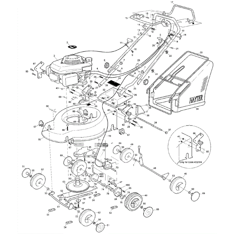 Hayter Motif 41 (432F280000001-432F290999999) Parts Diagram, Page 1