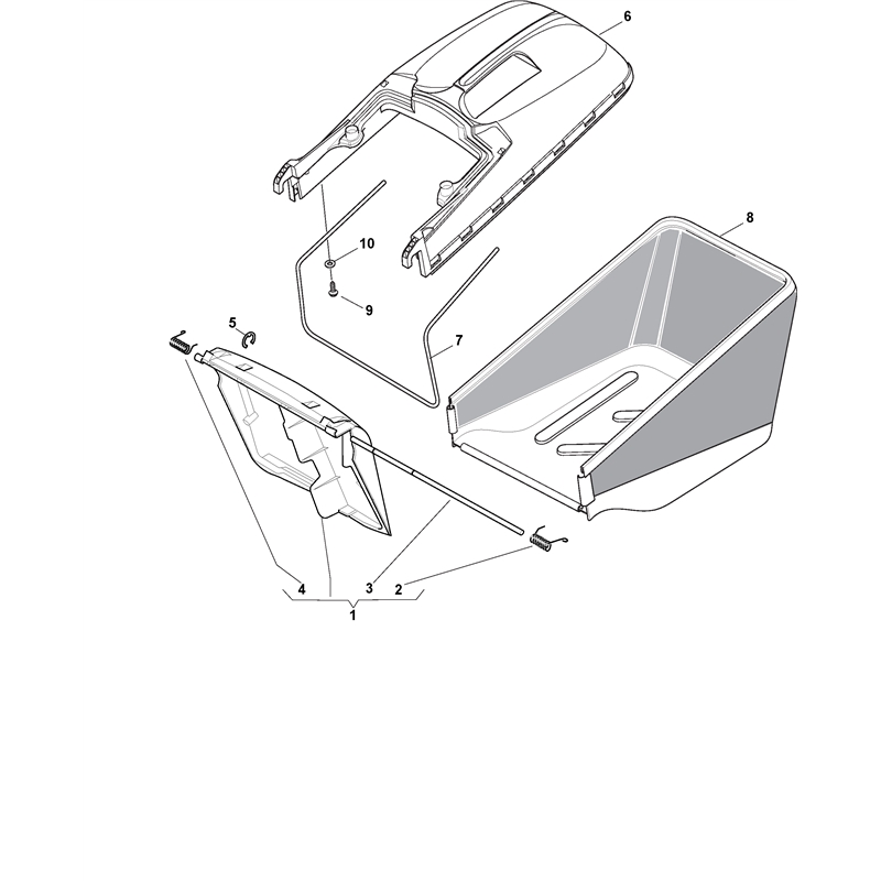 Mountfield Mounfield 460RHP Petrol Rotary Roller Mower (294486023-M10 [2010]) Parts Diagram, Catcher