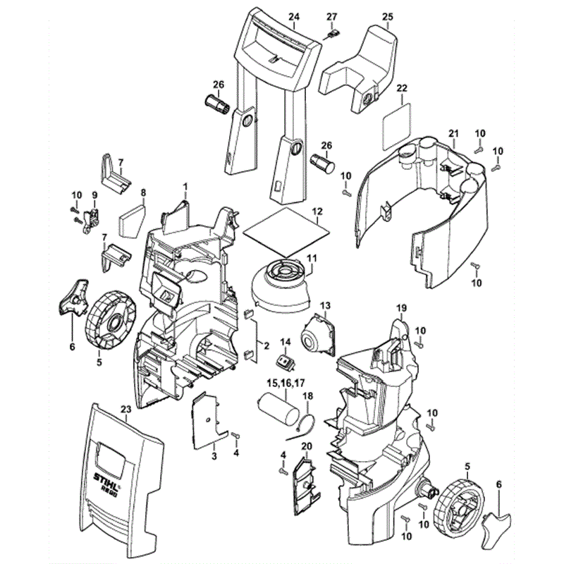 Stihl RE 98 Pressure Washer (RE 98) Parts Diagram, Chassis