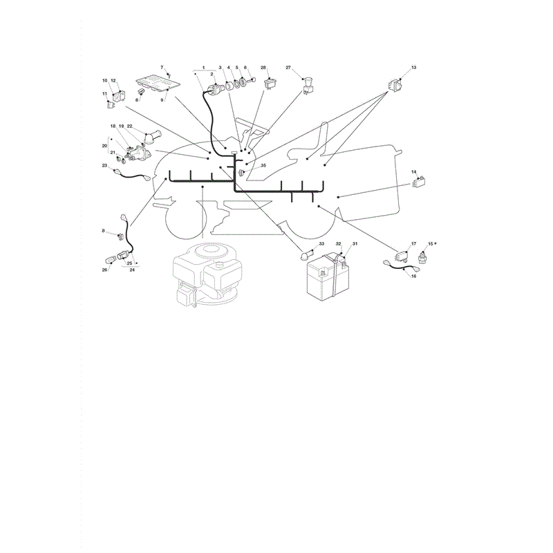 Castel / Twincut / Lawnking CT13.5-90 (2008) Parts Diagram, Electrical Parts