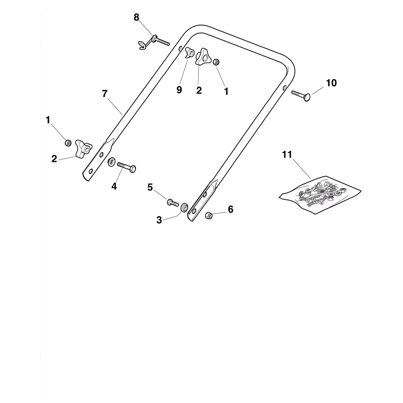 Mountfield 461HP Petrol Rotary Mower (2009) Parts Diagram, Page 3