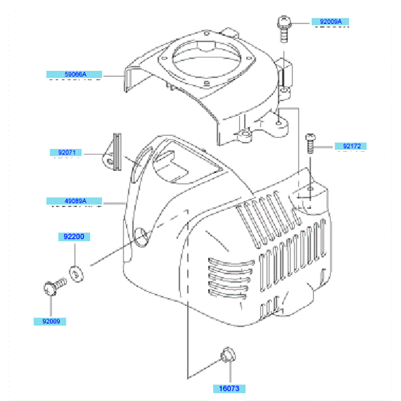 Kawasaki KHD600A (HB600B-BS50) Parts Diagram, Cooling Equipment