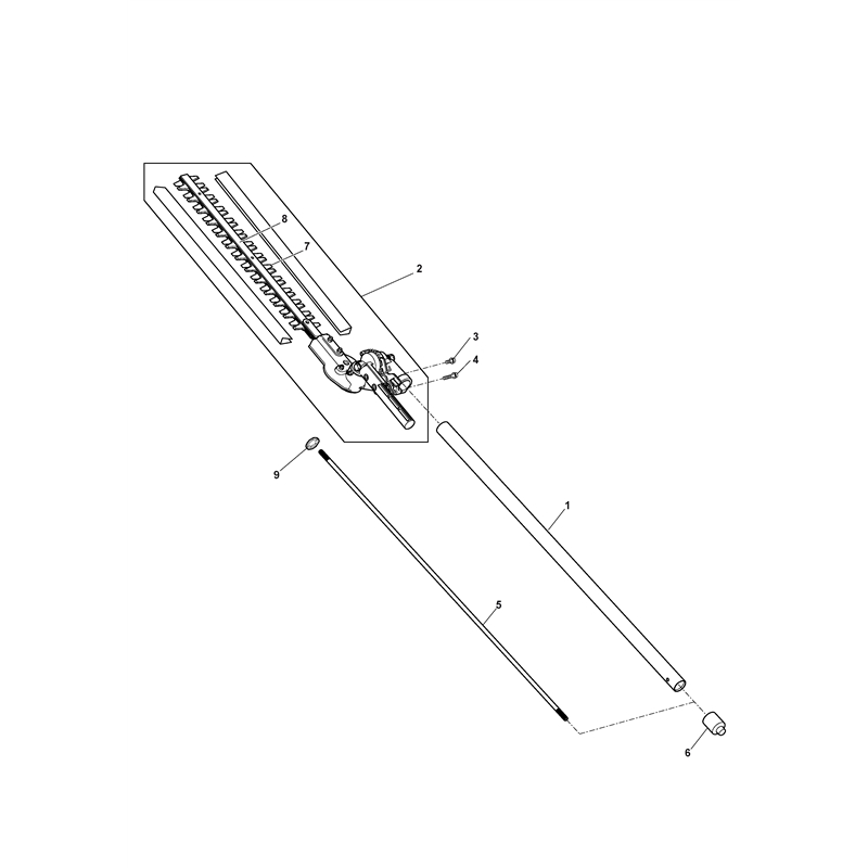 Mountfield MMT 2603 - 3 in 1 (287120123-M16 [2023]) Parts Diagram, Hedge Trimmer Attachment