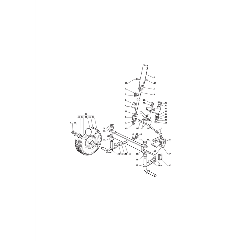 Mountfield R25V Ride-on (2T0030436-BQ [2011-2013]) Parts Diagram, Steering
