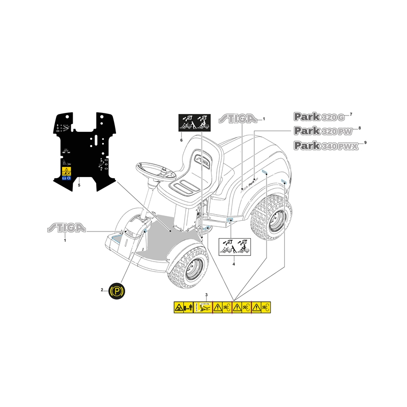 Stiga Park 320 (PW 2F6120641-ST1 [2020]) Parts Diagram, Labels_0