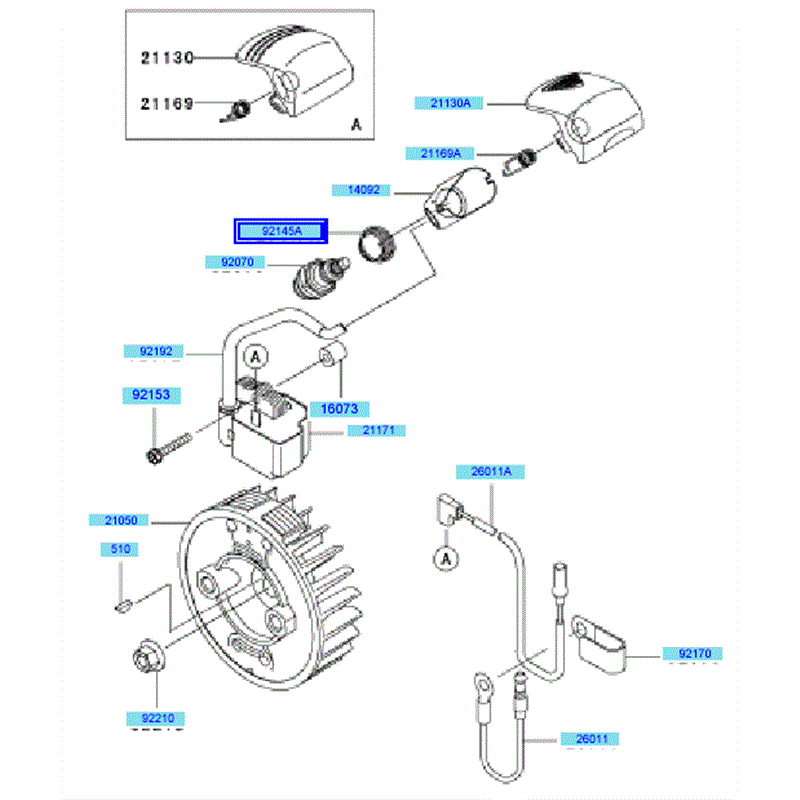 Kawasaki KBH45A  (HA045B-BS50) Parts Diagram, Electric Equipment