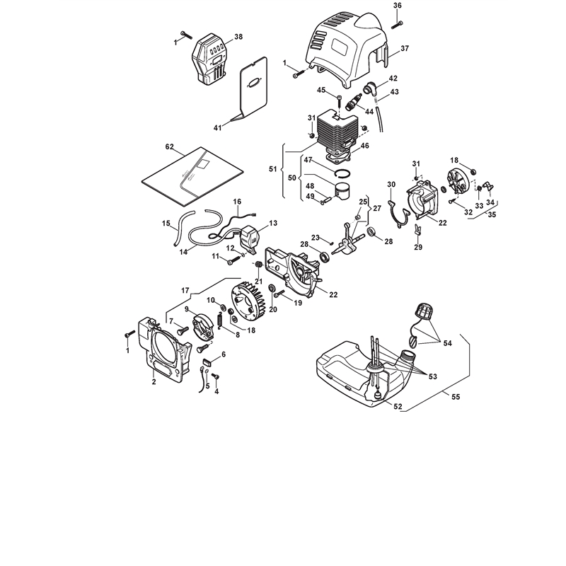 Mountfield MB 28 (283120003-M07 [2007]) Parts Diagram, Engine