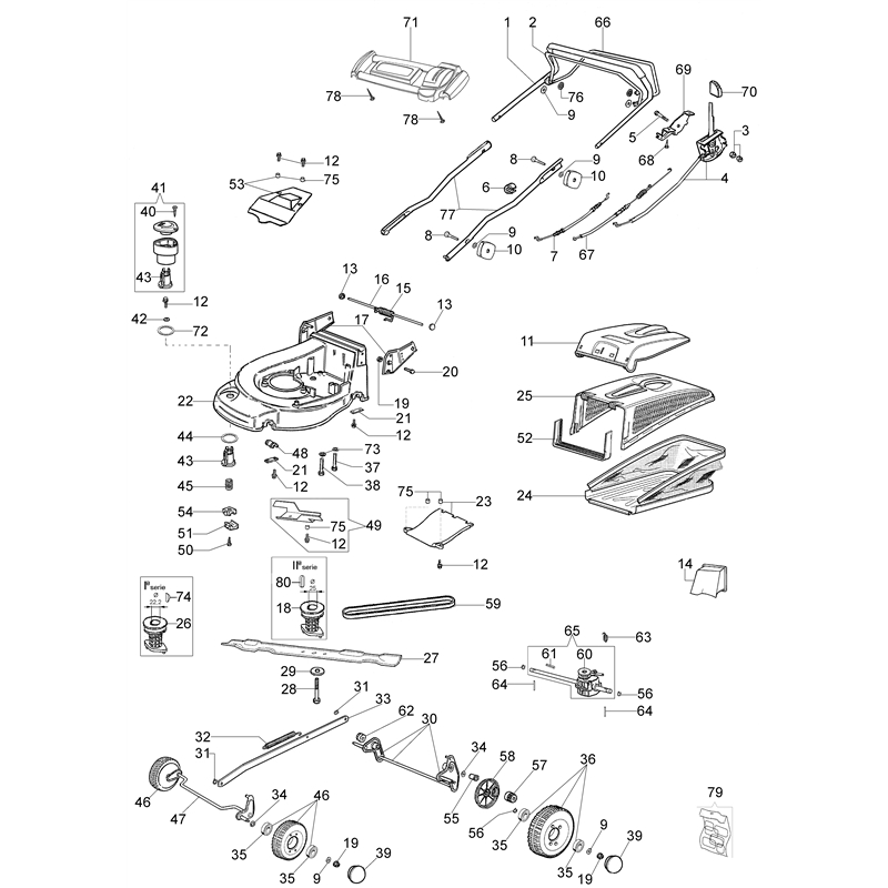 Oleo-Mac MAX 44 TBX Plus-Cut (MAX 44 TBX Plus-Cut) Parts Diagram, Illustrated part list