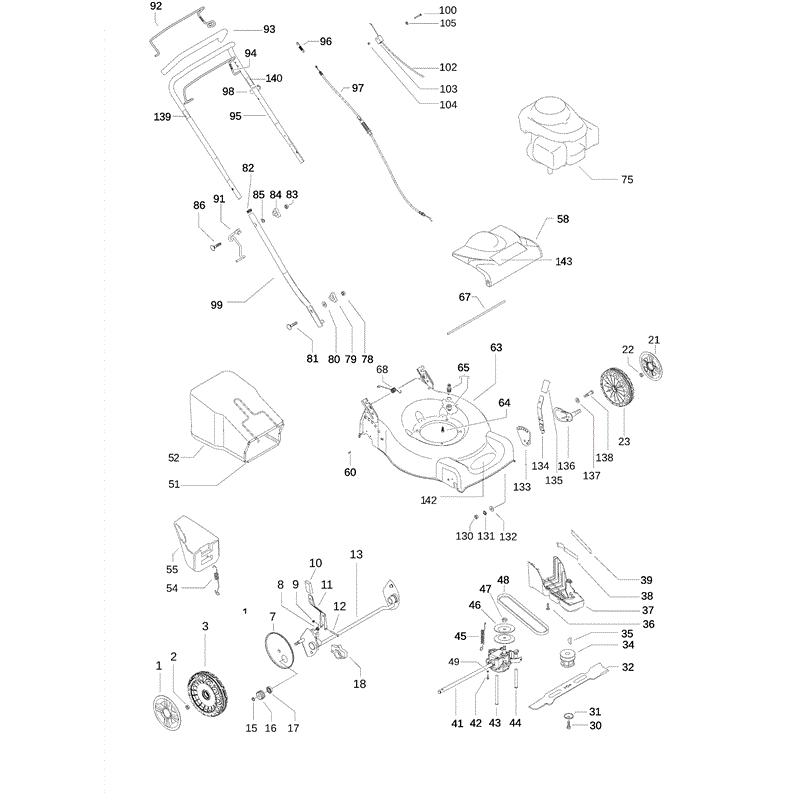 McCulloch M46-450CMD (966560701) Parts Diagram, Page 1