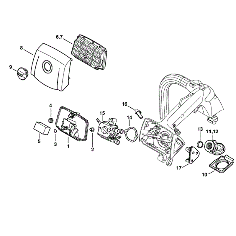 Stihl MS 192 Chainsaw (MS192TC-EZ) Parts Diagram, Air Filter