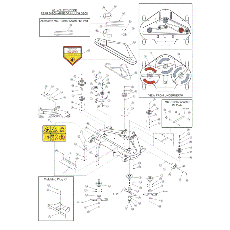 Westwood 48" XRD DECK 02/2014 - 06/2014	 (02/2014 - 06/2014) Parts Diagram, Page 1