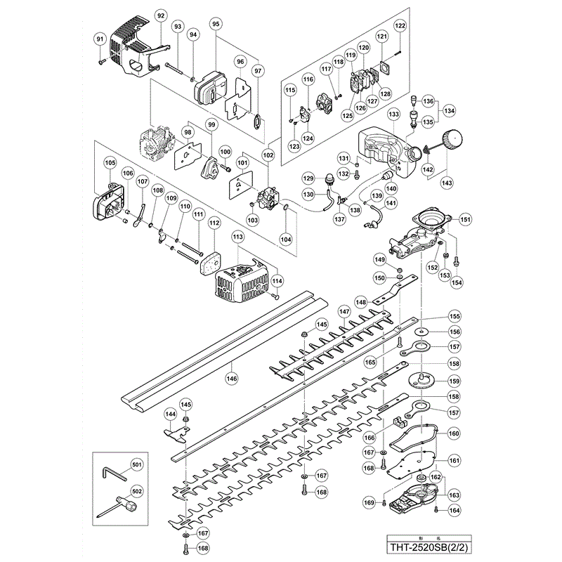 Tanaka THT-2520SB (1654-H54) Parts Diagram, Page 2