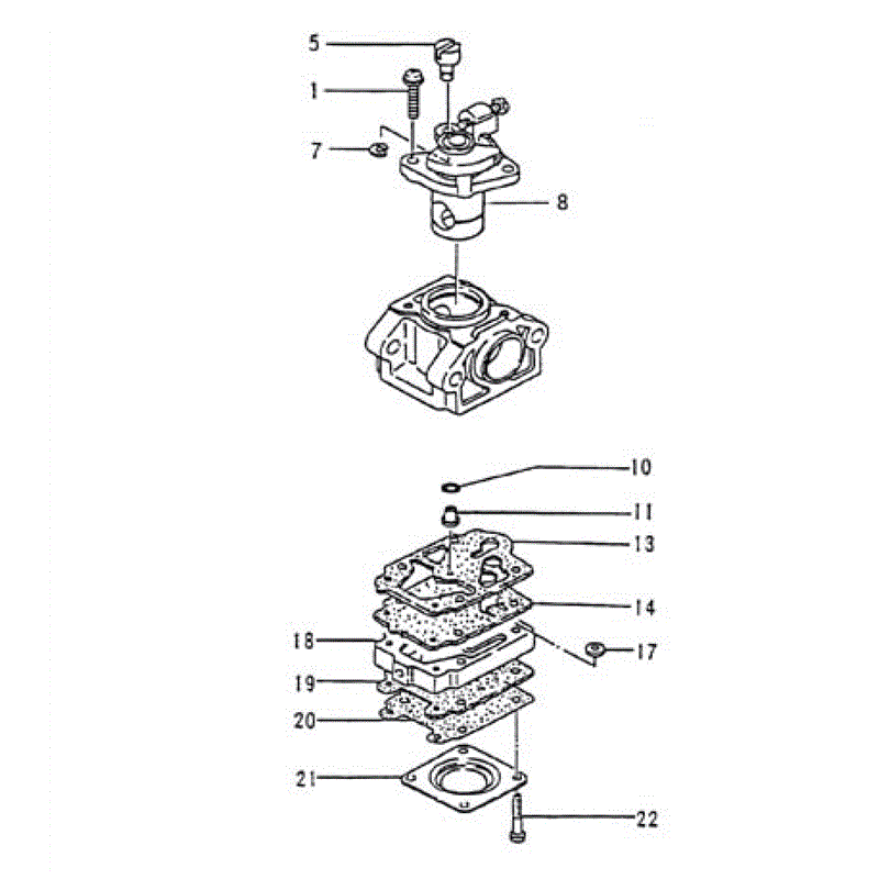 Tanaka THT-1800L-S (1629-H11) Parts Diagram, CARBURETOR(SERIAL NO.-Z295250)