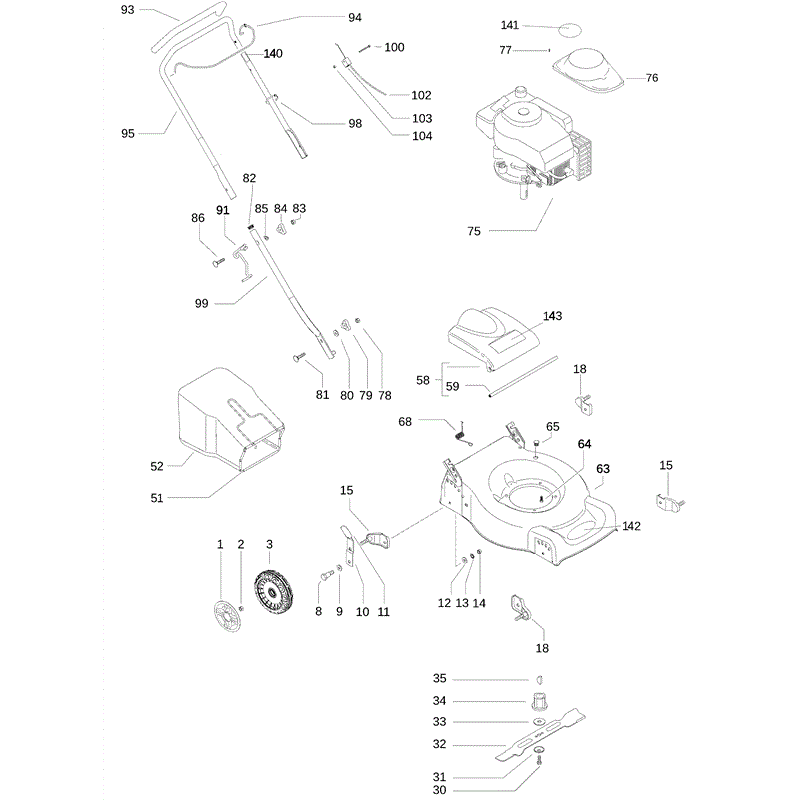 McCulloch M40-450C (02-2010) Parts Diagram, Page 1