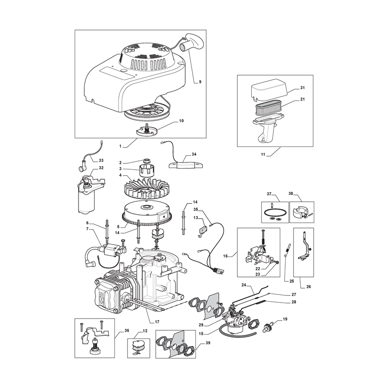 Mountfield RM70 Series WBE Engine (RM70 118550433-0_080002RM70 [2009]) Parts Diagram,  ST. WBE0704