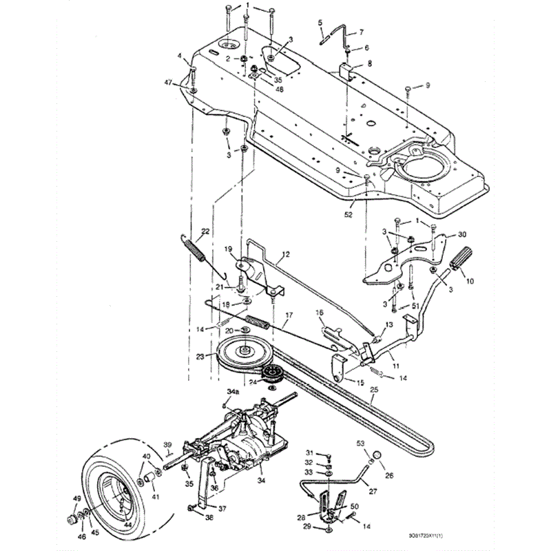Hayter 12/30 (12-30) Parts Diagram, Motion Drive