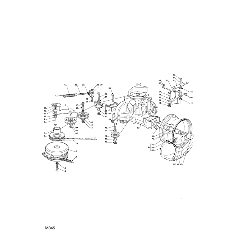 Mountfield 1436H Lawn Tractor (13-2689-12 [2007]) Parts Diagram, Transmission