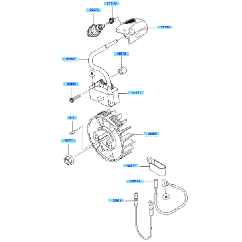 Kawasaki KEL27B (HE027B-AS00) Parts Diagram, Electric Equipment