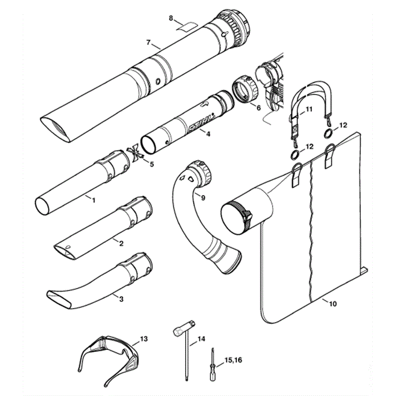 Stihl BG 86 C-E Blower (BG86C-E) Parts Diagram, Nozzle