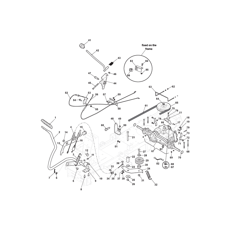 Mountfield R27M Ride-on (2T0050286-CAS [2019]) Parts Diagram, Peerless Transmission