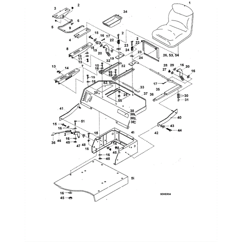 Hayter 14/38 (HY1438) Parts Diagram, Sullivan Transaxel Assy