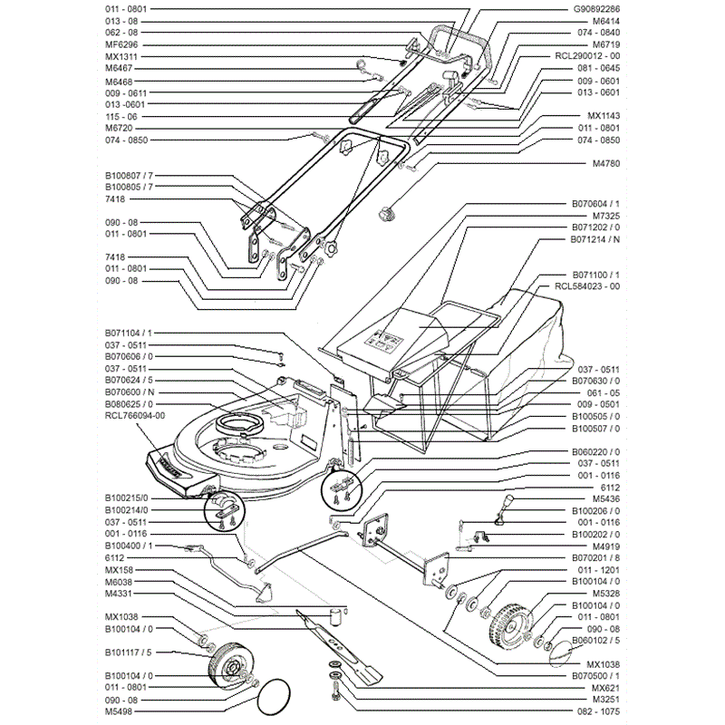 Mountfield Tuffcut (MP90501) Parts Diagram, Page 1