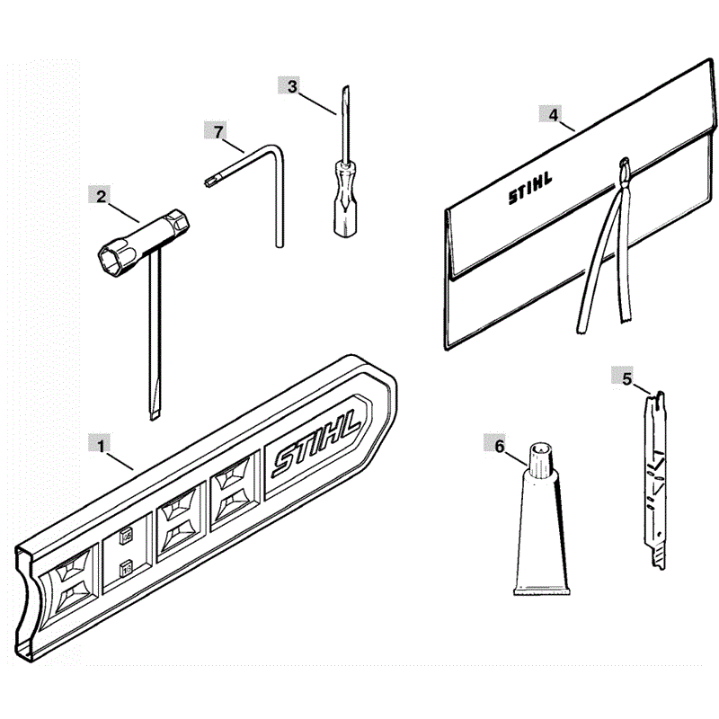 Stihl MS 250 Chainsaw (MS250 C) Parts Diagram, Tools