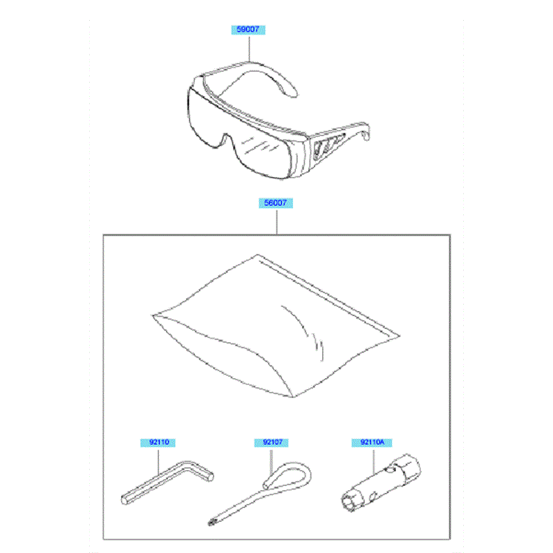 Kawasaki KBL23A (HA023G-AS51) Parts Diagram, Tools