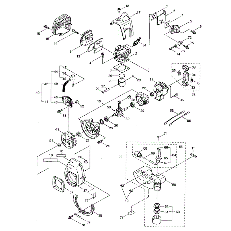 Hayter 471-HT230S Hedgetrimmer   (471E001001-471E099999) Parts Diagram, Engine