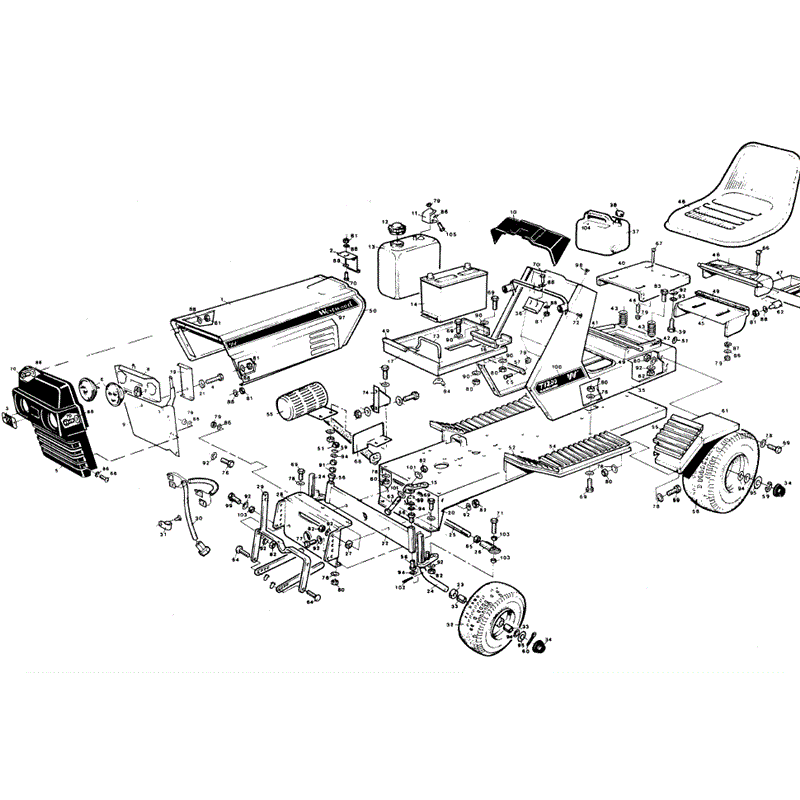 1991 S-T & D SERIES WESTWOOD TRACTORS (1991) Parts Diagram, Tractor chassis and body panels