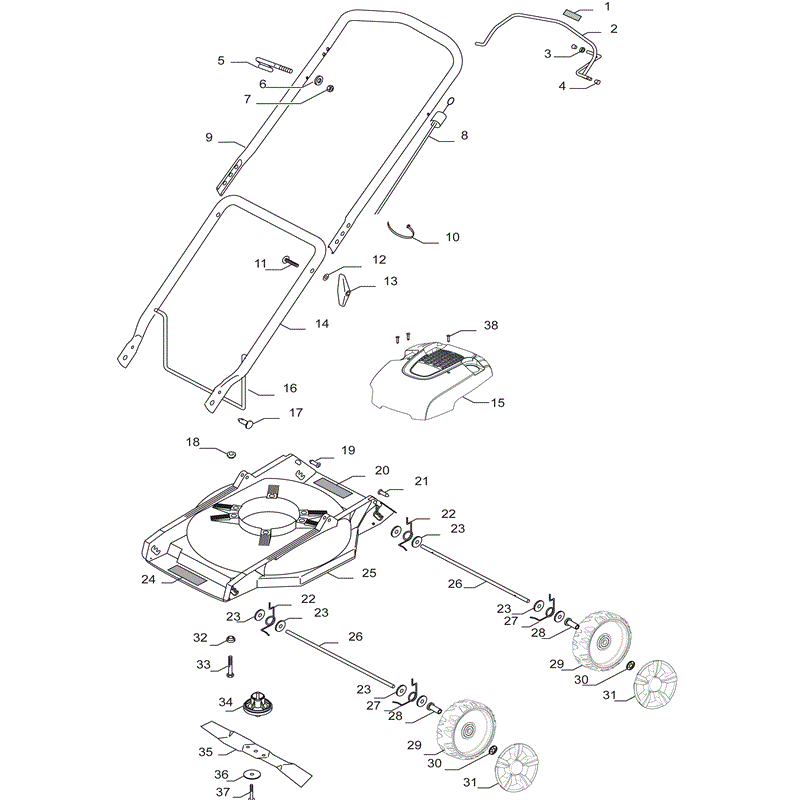 McCulloch M46-125M (2012) Parts Diagram, Page 1